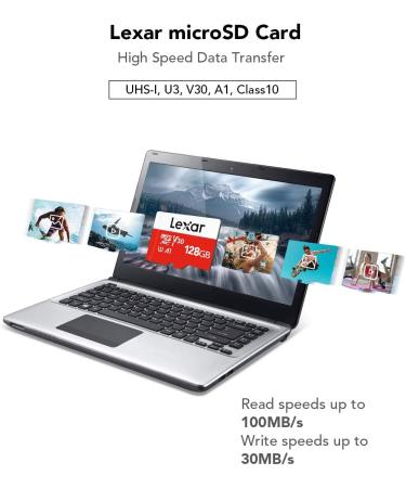 Lexar 128GB Micro SD Card - 100MB/s UHS-I Flash Memory Card with Adapter | A1, U3, Class10, V30 | High Speed TF Card - Buy Online on SooperMarket.com