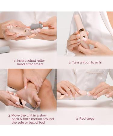 Electric Foot File Electric Foot Callus Remover USB Rechargeable Waterproof Hard Skin Remover Foot with 2 Rollers 2 Speed LED Light Professional Pedicure Tool for feet Cracked Heels Pink - Buy Online on SooperMarket.com
