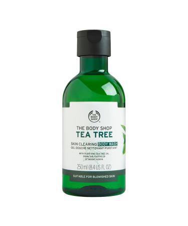 The Body Shop Tea Tree Skin Clearing Body Wash   Daily Wash for Clearer Looking Skin   For Oily  Blemished Skin   8.4 oz