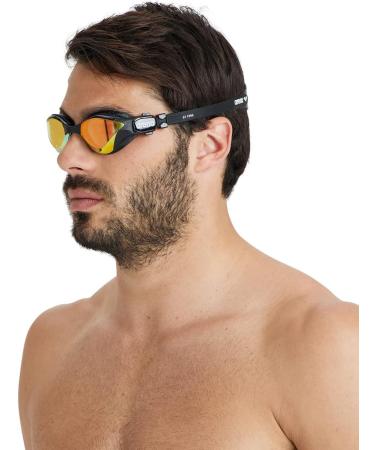 ARENA Unisex Cobra Tri Swipe Mr Swimming Goggles - Yellow Copper-Black | International Shipping Available - Buy Online on SooperMarket.com