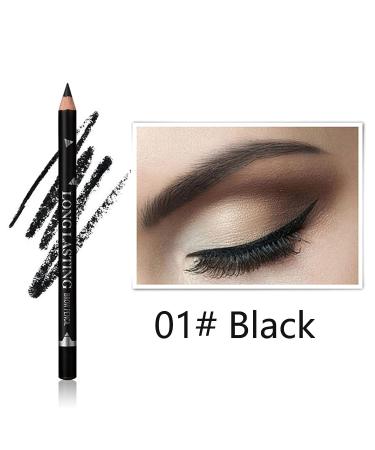12PCS Waterproof Black Eyebrow Pencils Set - Long-Lasting Eye Liner Pencils for Women - Buy Online on SooperMarket.com
