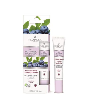 Floslek Pharma Eyelid and Undereye Gel with Eyebright and Blueberry 15 ml