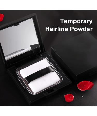 Hairline Powder Hairline Shadow Pressed Powder Instantly Conceals Alopecia White Hair Root Cover Temporary Hair Shading Powder for Thinning Bald Spots Windproof Sweatproof 12g Black - Buy Online on SooperMarket.com