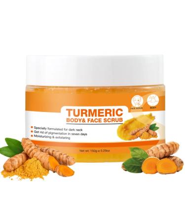Turmeric Body Scrub Body Scrub Exfoliator Turmeric Exfoliating Body Scrub Face Scrub Turmeric Salt Scrub Dark Spots Exfoliating Body Scrub Brightening Body Scrub for Deep Cleansing Moisturizing