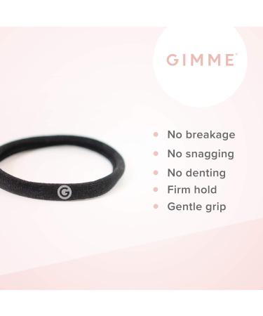 Gimme Beauty Black Onyx Fine Hair Ties - Seamless Microfiber Elastics (9 Count) - Buy Online on SooperMarket.com