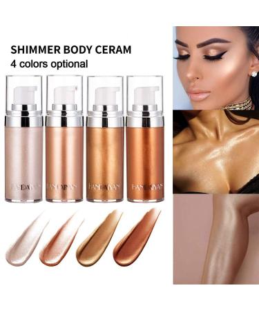 Yeweian Face Body Luminizer Liquid Highlighter - Pearl White | Shimmer Glow Illuminator & Bronzer Makeup for Waterproof & Moisturizing Shine - Buy Online on SooperMarket.com
