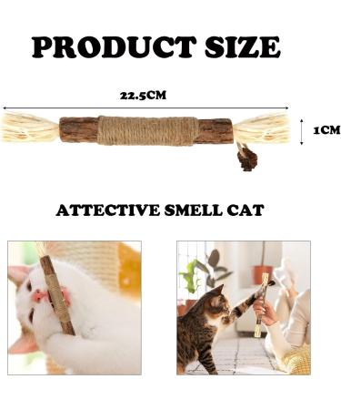 HBINGL Silvervine Chew Sticks for Cats 4 pcs Brown Catnip Chew Sticks for kitten Cat Teeth Nip Cleaning Teeth Chew Catnip Toys Natural Cat Teeth Nip Cleaning Catnip for Indoor Cats - Buy Online on SooperMarket.com