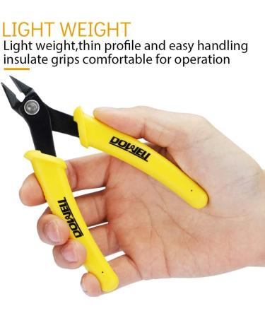 DOWELL Micro Cutter Flush Cutter Electronics Soft Wire Cutter Professional Cutting Copper And Aluminum Wire Cables (2PC) - Buy Online on SooperMarket.com