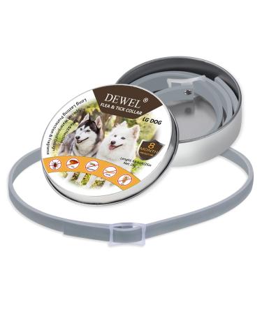 DEWEL Tick Collar for Dogs 63.5cm Adjustable Flea and Tick Collars Waterproof Anti-Ticks and Fleas