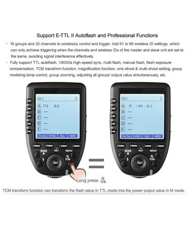 Godox Xpro-C TTL Wireless Flash Trigger for Canon - 1/8000s HSS, TTL/Manual, Large Screen, 5 Group Buttons - Buy Online on SooperMarket.com