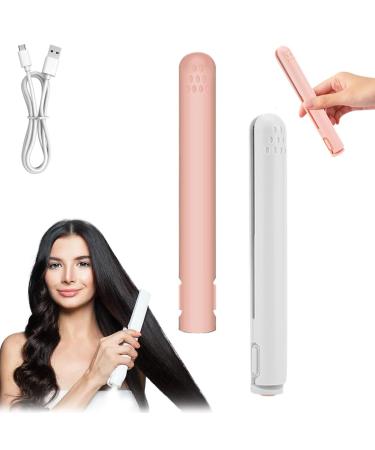 Portrait Mini Dual-Purpose Curling Iron 2024 Upgrade Mini Dual Purpose Curling Iron Portable Mini Cordless Dual-Purpose Curling Iron for Women All Hair Types (a+c)