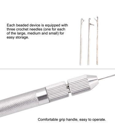Hair Extension Loop Needle Threader Kit Pulling Hook Tool for Hair Aluminum Handle Hair Extension Threading Tool Micro Beads Loop Needle Threader for Hair Extensions Feather Ext - Buy Online on SooperMarket.com