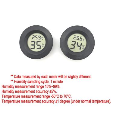 JZK 3 x Small round digital thermometer hygrometer with battery for car/bedroom/bathroom rooms humidity monitor temperature gauge humidity meter for reptile tank - Buy Online on SooperMarket.com