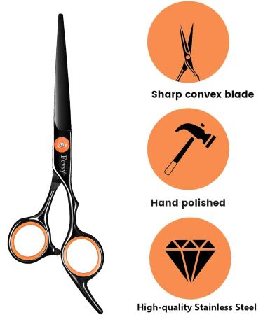 FCYSY Professional Hairdressing Scissors Thinning Set - OrangeBlack | Barber Haircut Kit for Men & Women - Buy Online on SooperMarket.com