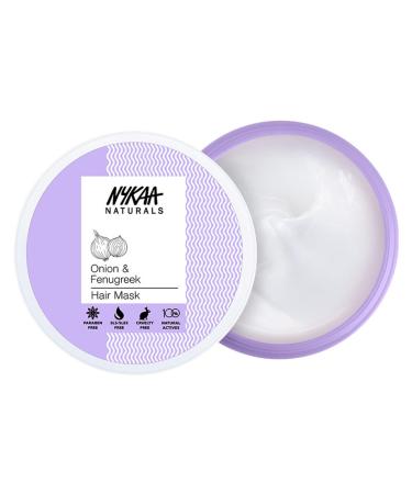 Nykaa Naturals Hair Mask | Deep Conditioner for Dry Damaged Hair | Onion & Fenugreek | 6.76 oz - Suitable for All Hair Types | International Shipping - Buy Online on SooperMarket.com
