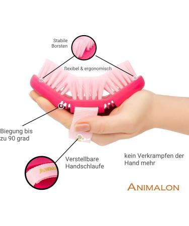Animalon Horse Cleaning Tools for Kids | Ergonomic Pink Kard tsche | Flexible Children's Horse Brush & Gifts - Buy Online on SooperMarket.com