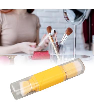2 in 1 Liquid Brush 360 Degrees Rotating Dense Fluffy Hair Double Head Makeup Brush for Buffing Liquid Cream Powder Blending Face Brush