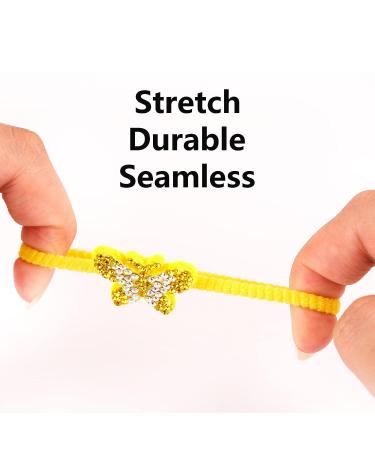 Fishdown 30 Pcs Glitter Hair Ties for Girls - Sparkly Ponytail Holders for Toddlers with Rhinestone Sequin Designs - Cute Cartoon Hair Accessories for Kids - Buy Online on SooperMarket.com