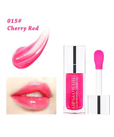 Hydrating Plumping Lip Oil - Tinted Balm for Dry Lips | Long Lasting Nourishment & Glitter Shine | Non-sticky Clear Lip Gloss - 6ML - Buy Online on SooperMarket.com