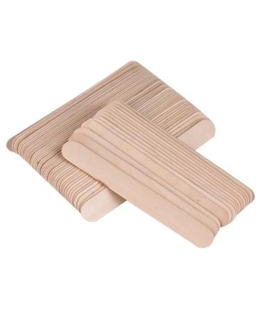 ANGGREK 100Pcs Waxing Stick Spatula Wooden Spatula Disposable Tongue Depressor Body Hair Removal Craft Sticks
