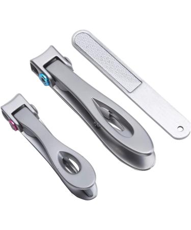 Nail Clipper Big Mouth Nail Cutter File Dead Skin Removal Stainless Steel Manicure Set Pedicure Tool No Splash Clipper for Women Men Kids Adults(Silve) - Buy Online on SooperMarket.com
