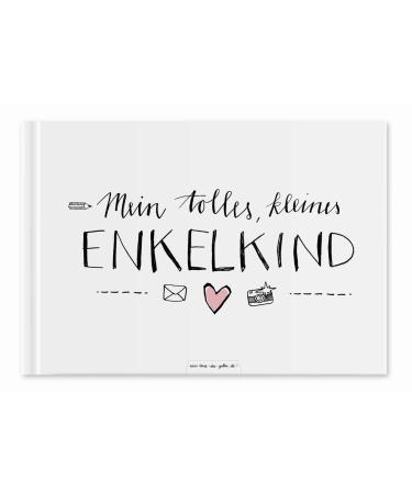 My great little grandchild - memory album for grandma and grandpa grandson baby diary and photo album A5 hardcover white pink recycled paper climate -neutral printed