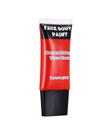 CCbeauty Red Face Paint - Professional Water-Based Cream Makeup for Halloween Clowns Jokers Mimes & More | Full Coverage SFX Body Paint - Buy Online on SooperMarket.com