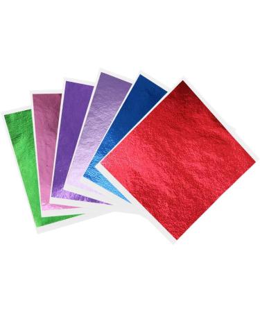 KINNO 12 Colors Gold Leaf Sheets - 600 Pieces for Arts, Decoration, Handcrafts, Gilding - Furniture, Nails, Paintings, Slime, Wall - 12 Colors - Buy Online on SooperMarket.com