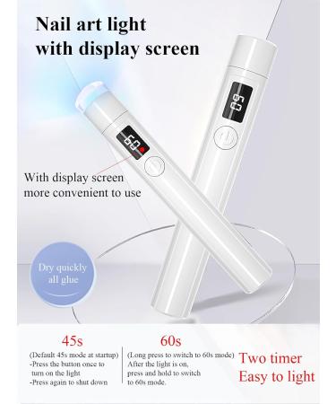 Portable Mini UV Nail Light & Stamper Kit - Cordless LED Gel Polish Dryer with Foldable Stand for Home & Salon DIY Manicure - Buy Online on SooperMarket.com