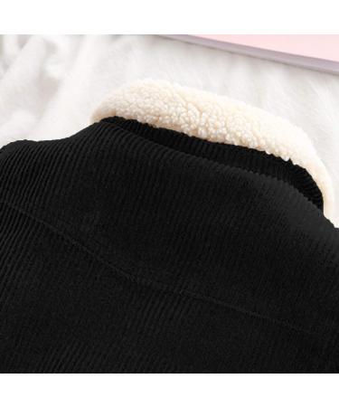 Volunboy Toddler Corduroy Sherpa Jacket - Black, 3-4 Years - Cozy Fleece Lining, Button Down, Warm Outwear for Baby Boys Girls - Buy Online on SooperMarket.com