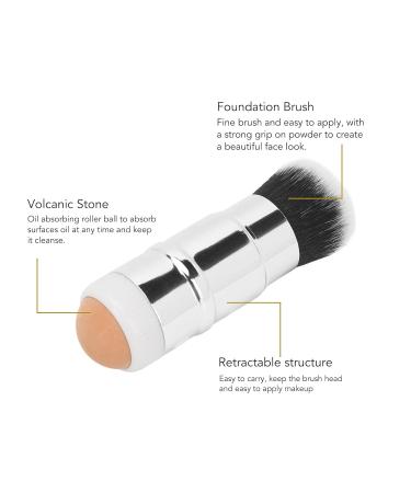 Oil Absorbing Volcanic Roller | Reusable Oily Skin Control | Portable Shine Remover & Blotting Brush - Perfect for Oily Skin Care - Buy Online on SooperMarket.com