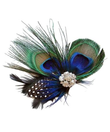 JSGHGDF Hair Clip 1920s Proms Dancer Headpiece for Special Event Wedding Engagement Night Headwear Hair Styling Green