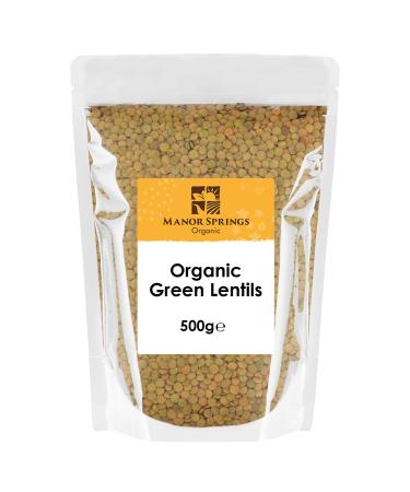Organic Green Lentils 500g by Manor Springs Organic