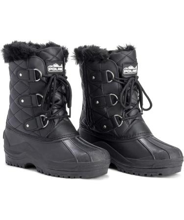 POLAR Women's Mid Calf Black Leather Waterproof Tactical Boots - Size 8 - Buy Online on SooperMarket.com