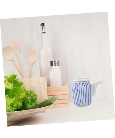 MAGICLULU 4pcs Ceramic Soy Sauce Pot Japanese Oil Jar Cruet Japanese Oil Dispenser Ceramic Seasoning Jar Container Ceramic Soy Sauce Dispenser Seasoning Bowl Soy Sauce Jar Ceramics Household 8X7.5X5CMx4pcs Bluex4pcs - Buy Online on SooperMarket.com