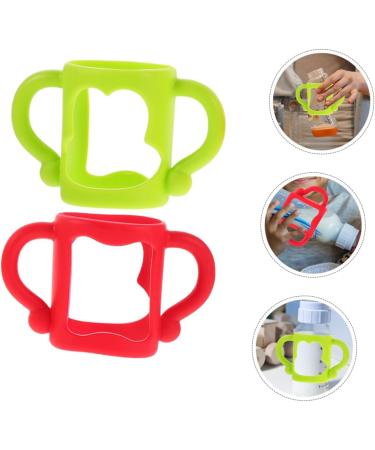 Vaguelly 4 Pcs Silicone Bottle Handle Milk Bottle Grips Bottle Grip Bottle Grip Milk Bottle Accessories Newborn Bottle Handle Silica Gel Silicone Soft Bottle 13.00X7.00X6.50CMx2pcs Assorted Colorx2pcs - Buy Online on SooperMarket.com