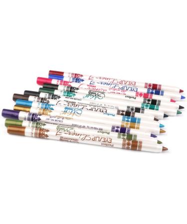 Jojomis 12 Pencil Pen Waterproof Eye-Liner for Eyes Makeup Beauty Comestic - Buy Online on SooperMarket.com