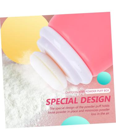 FRCOLOR 2pcs Baby Powder Box Set with Puff | Newborn Face Wash Dispenser | Talcum Powder Storage Box | Creative Pink Design - Buy Online on SooperMarket.com