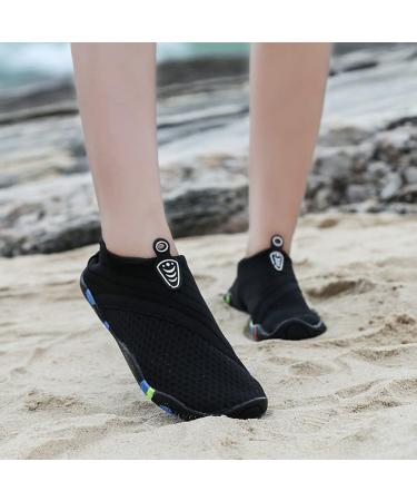 Unisex Bathing Shoes | Quick-Drying Lightweight Aqua Shoes for Men & Women | Breathable Water Shoes - Size 38 EU Black - Buy Online on SooperMarket.com