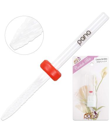 Pana Professional Ceramic White Under Nail Cleaner Bit Nail Drill - Fine Grit 3/32 Shank - Buy Online on SooperMarket.com