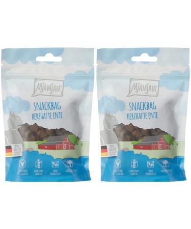 Mjamjam - Premium Katzensnack - Snackbag - Hearty duck 2 -pack (1 x 125 g) natural lamps without synthetic preservatives duck 125 g (2 Pack)