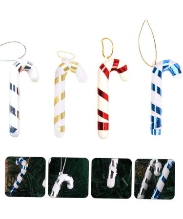 ABOOFAN 4pcs Christmas Candy Cane Ornament Candy Canes Toy Candy Walking Sticks Crutches Christmas Tree Colorful 7x2.5cm - Buy Online on SooperMarket.com