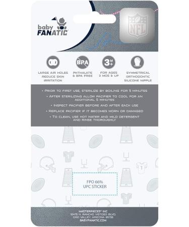 NFL New York Giants Pacifier 2-Pack by Baby Fanatic - Officially Licensed League Gear - Buy Online on SooperMarket.com