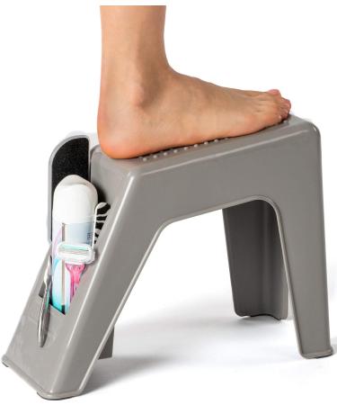 Demi's Home Shower Foot Rest - Pedicure Foot Rest - Grey - (Supplies Not Included)