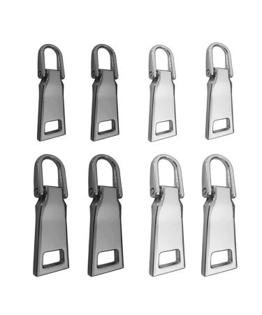 Zipper Pull Replacement Metal Zipper Handle Mend Fixer Zipper Tab Repair for Luggage Suitcase Bag Backpack Jacket Bags Coat Boots (Black)