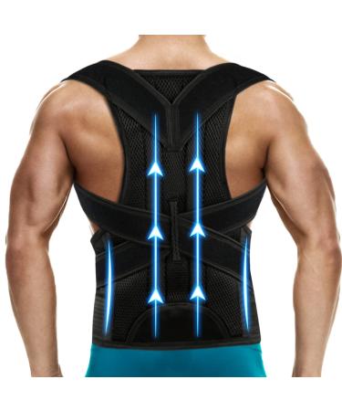 ABACKH Back Brace Posture Corrector for Women and Men - Adjustable Posture Back Brace for Upper and Lower Back Pain Relief - Improve Back Posture and Lumbar Support XXL(42"-48") XX-Large