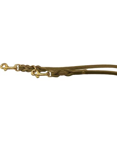 Buy Olive Green Dog Liner - Adjustable Fat Leather Leash for Small & Large Dogs (2.4m x 8mm) - Durable Stylish International Shipping - Buy Online on SooperMarket.com
