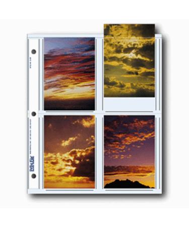 Print File Archival Photo Pages Holds Eight 3.5" x 5" Prints, Pack of 25