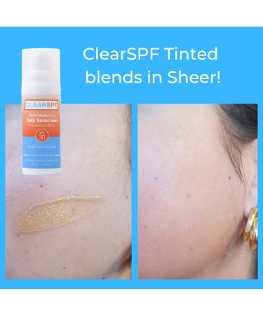 ClearSPF Daily Tinted Moisturizing Sunscreen - Broad Spectrum SPF 30 Lightweight & Hydrating - Exp 03/2025 - International Shipping Available - Buy Online on SooperMarket.com