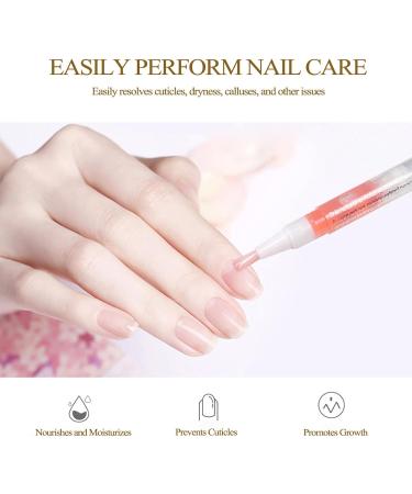 Veroa 4Pcs Cuticle Oil Pen for Cuticle Care Mixed Flavors Natural Ingredients Nail Oil Pen With Soft Brush Prevent Dry Cracking and Hangnails Cuticle Oil for Nails Vegan 2ml/4pcs - Buy Online on SooperMarket.com